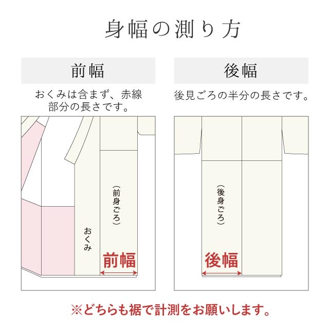 身幅 直し・お着物をあなたのぴったりのサイズに直します naoshi