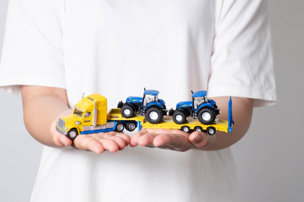 SK1805 New holland トレーラー トラクター2台積載 1/87ｽｹｰﾙ | 小物