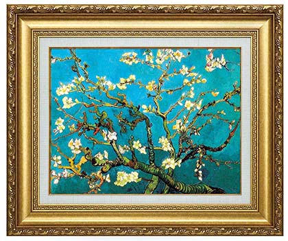 額装済/花咲くアーモンドの小枝/ゴッホ 花咲くアーモンドの木の枝》ゴッホが贈った世界、祝福は青空に咲いた
