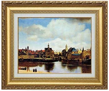 デルフトの眺望 View of Delft　Gezicht op Delft　ヨハネス　フェルメール Johannes Vermeer　複製画　絵画　装飾額縁　芸術　藝術 フェルメール 『デルフトの眺望』 額装 立体複製名画 西洋絵画