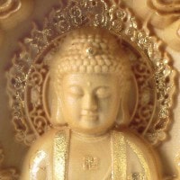 金彩阿弥陀三尊【ポイント５％還元中】|仏像（黄楊彫刻・阿弥陀如来・菩薩等）|アートの友社