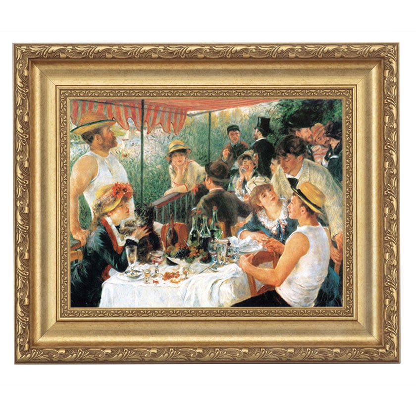 ルノワール「船上の昼食会」 4号サイズ 立体複製名画 美術品 レプリカ