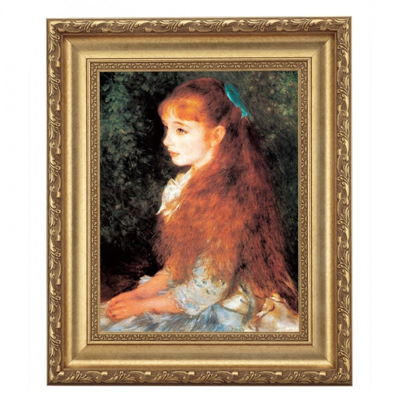 ルノワール 『少女イレーヌ』 4号サイズ 額装 立体複製名画 西洋絵画