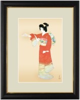 上村松園 作品 「序の舞」 額装 壁掛け インテリア|絵画|アートの友社