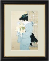 上村松園 作品 「母子」 額装 壁掛け インテリア|絵画|アートの友社