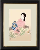 上村松園 作品 「娘深雪」 額装 壁掛け インテリア【ポイント５％還元中】