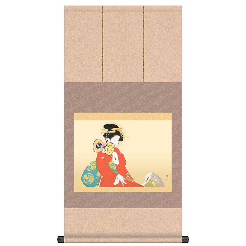 ‼️更に最後の値段‼️上村松園作‼️9/10掛軸②‼️ＲＣFORT‼️江戸美人掛軸‼️箱入り 上村松園作‼️9/10掛軸②‼️リサイクルFORT‼️江戸美人二人図‼️掛軸