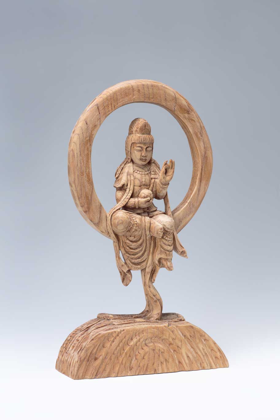 屋久杉 円光観音像 : アートの友社 美術品 工芸品 インテリア