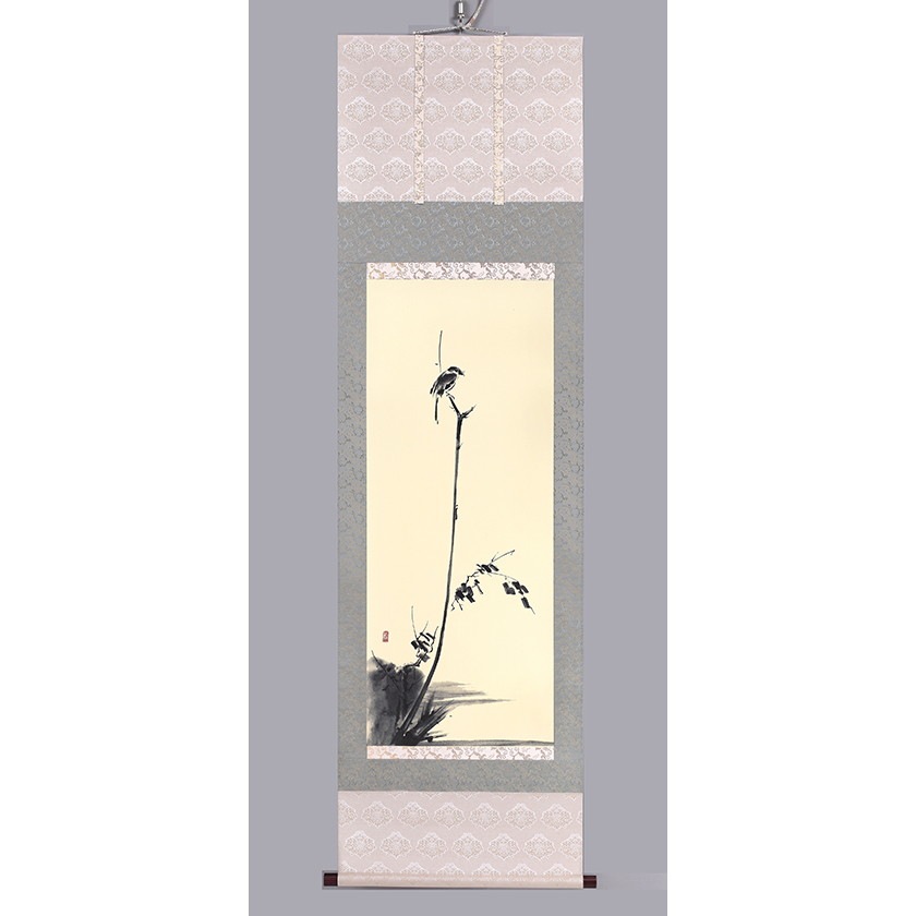 宮本武蔵 「枯木鳴鵙図」 複製 掛軸【ポイント5％還元中】 : アートの