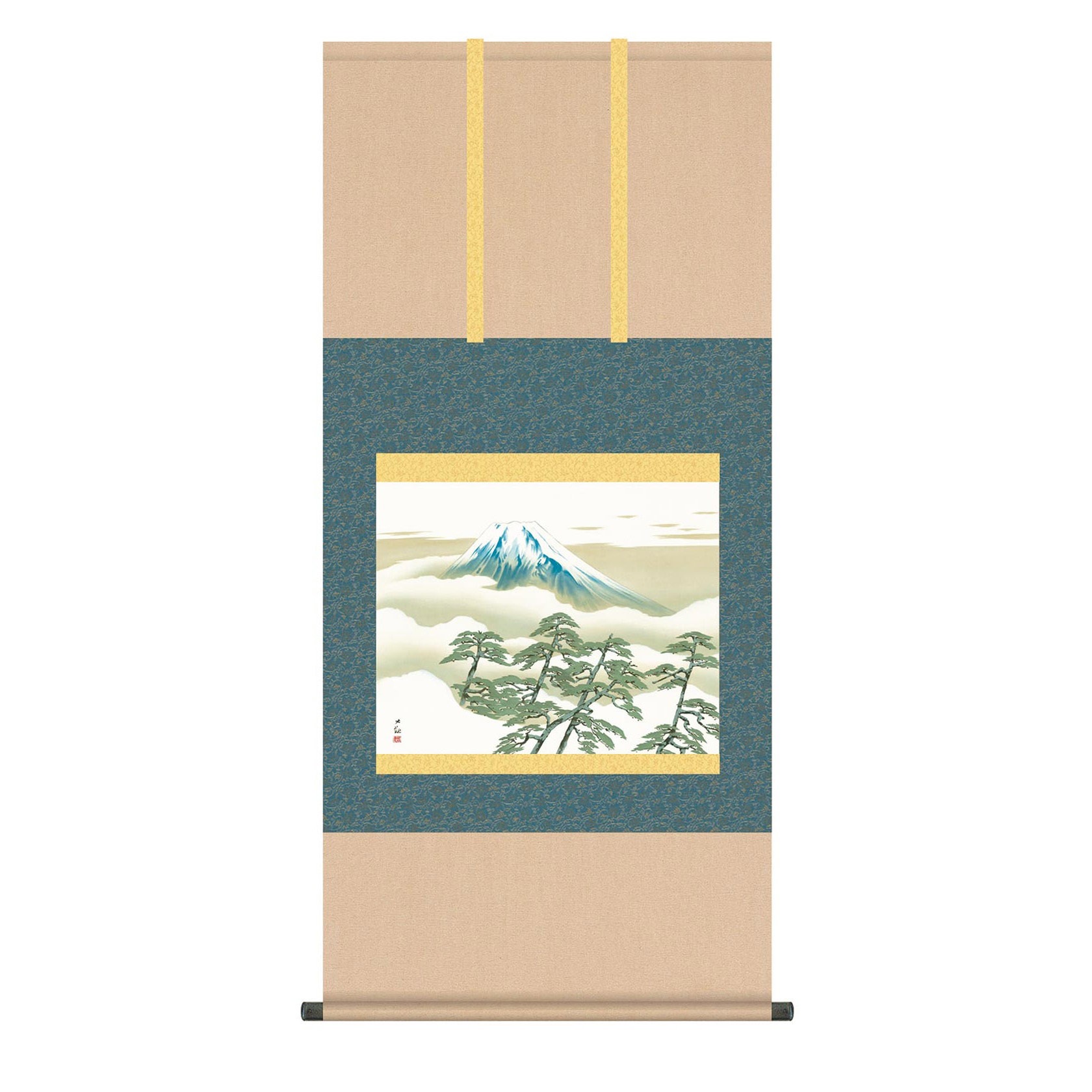 横山大観『松に富士』 横山大観 作品 「松に富士」 高級掛軸 インテリア : アートの友社 美術
