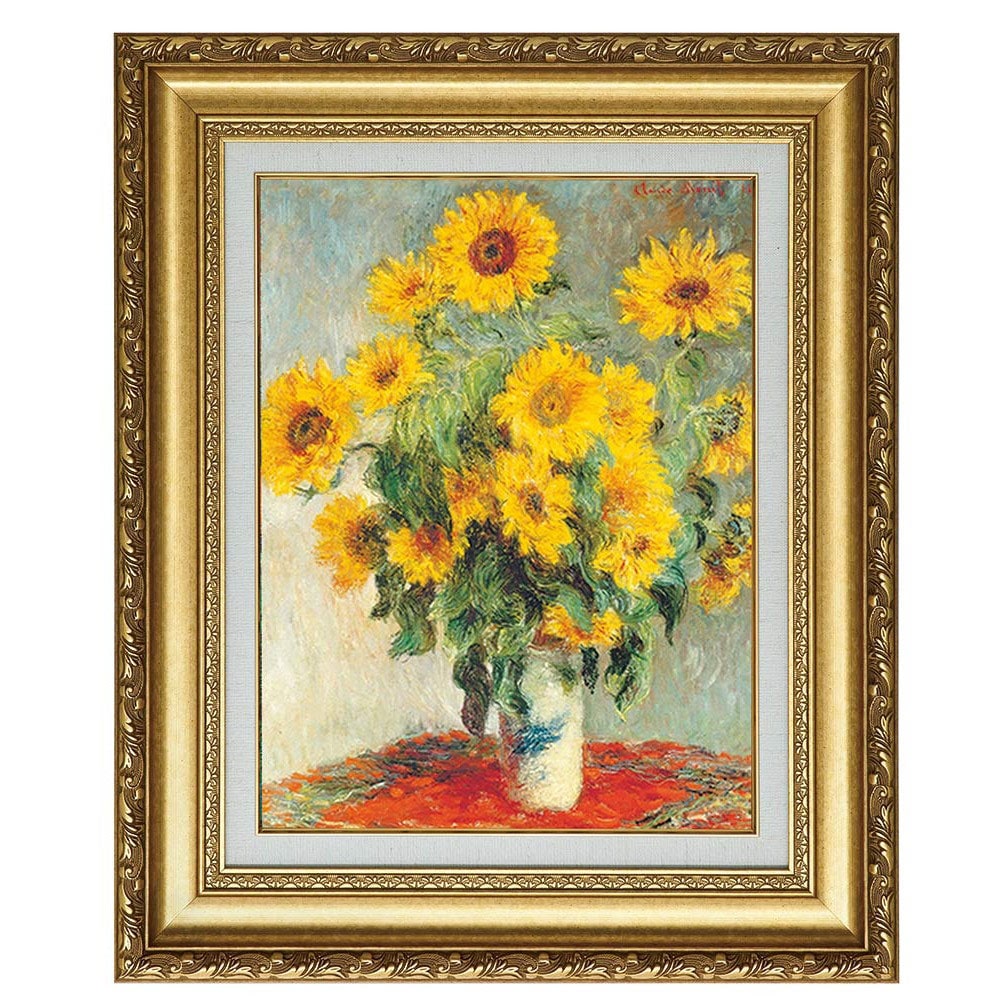 モネ 『ひまわり』 6号 額装 立体複製名画 西洋絵画 レプリカ