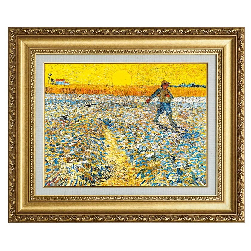立体複製名画 ゴッホ 「種まく人」 美術品 レプリカ 壁掛け インテリア