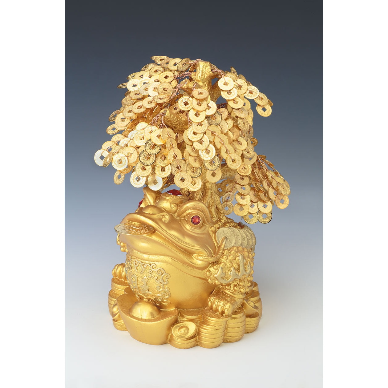 五路財神 装飾品 工芸品 美術品 置物 黄金蝦蟇財神 金成樹 : アートの友社 美術品 工芸品 インテリア