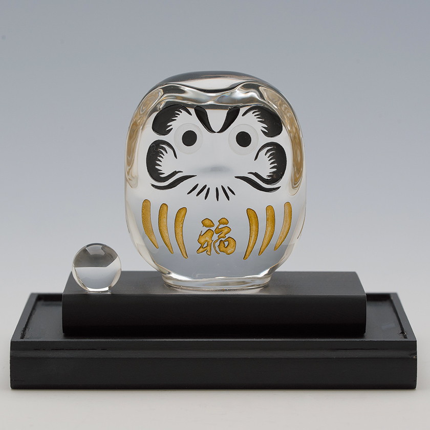 水晶福だるま 田中佑幸 : アートの友社 美術品 工芸品 インテリア