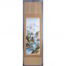 肉筆掛軸 「彩色山水」 西尾西峰 インテリア【ポイント５％還元中】|複製 掛軸 横山大観・伊藤若冲など日本画をご紹介|アートの友社