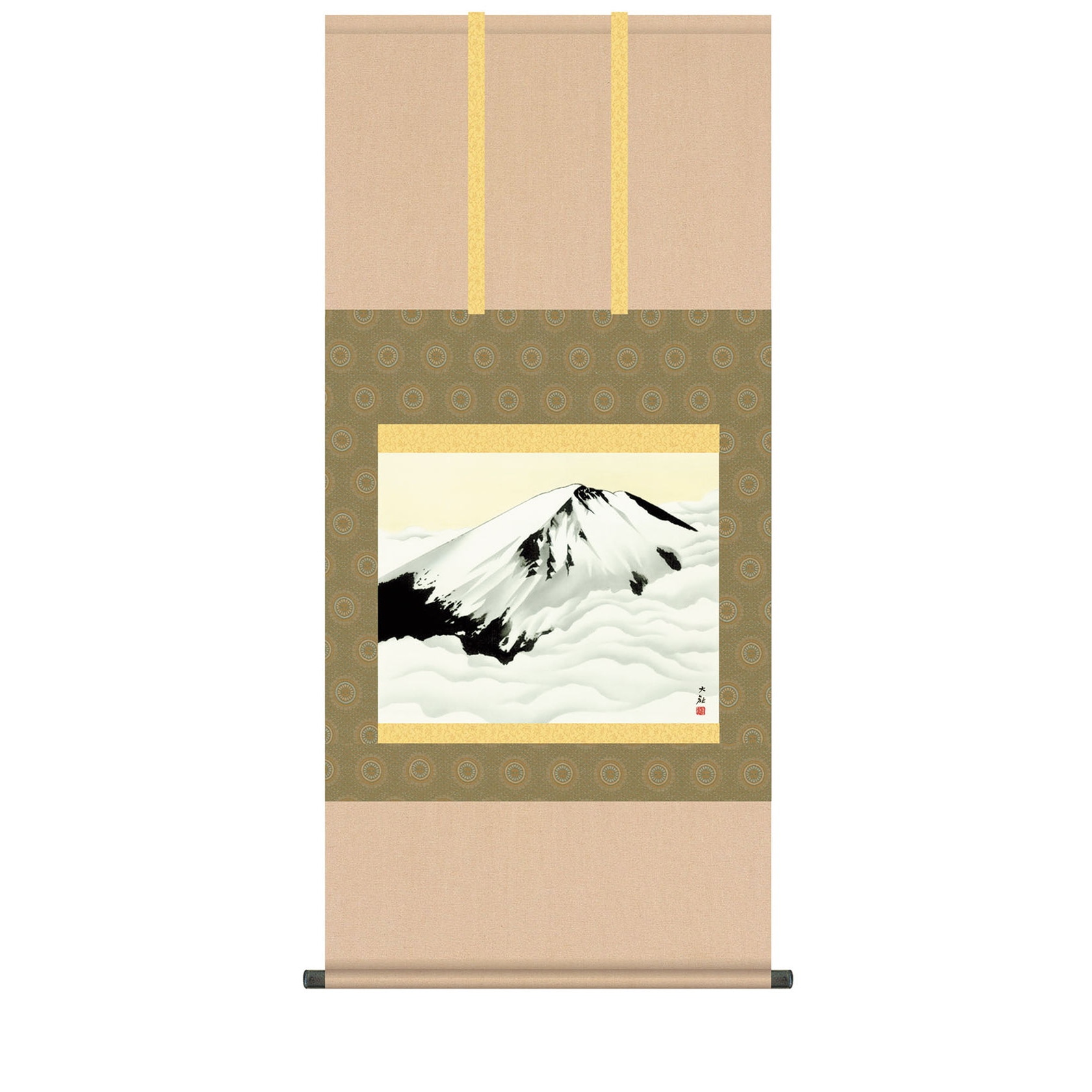 横山大観 作品 「富士聳ゆ（ふじそびゆ）」 高級掛軸 インテリア