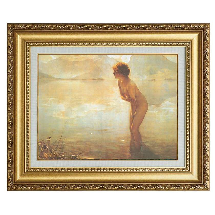 【絵画】複製画 世界の名画 9月の朝 ポール・シャパス 2126 シャバス 『9月の朝』 6号 額装 立体複製名画 西洋絵画 レプリカ