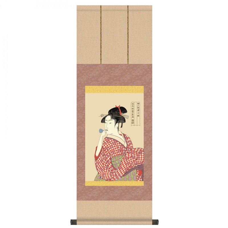 【複製】喜多川歌麿/海女図/工芸品/掛軸/名家伝来/AA-812 複製】喜多川歌麿/海女図/工芸品/掛軸/名家伝来/AA-812