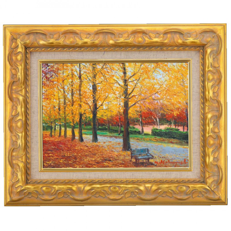 肉筆油彩画 神宮外苑 小林 幸三 F6号 美術品 絵画 : アートの友社 肉筆