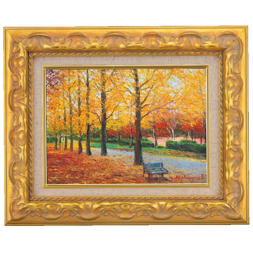 肉筆油彩画 神宮外苑 小林 幸三 F6号 美術品 絵画 : アートの友社 肉筆