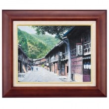 肉筆油彩画 妻籠宿 澤井 進 F10号 美術品 絵画【ポイント５％還元中】|絵画　有名肉筆油彩画　代表画|アートの友社