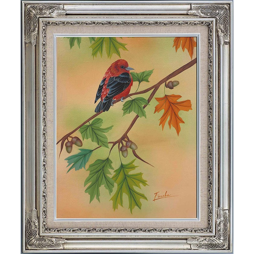 肉筆油彩画 いつもの場所 平井 風花 F4号 美術品 絵画【ポイント5