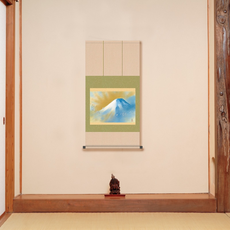 横山大観 霊峰飛鶴 掛軸【ポイント5％還元中】 : アートの友社 『霊峰