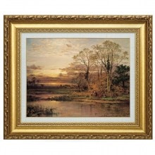 ベンジャミン・ウィリアムズ・リーダー 「夕暮れ」 4号 立体複製名画