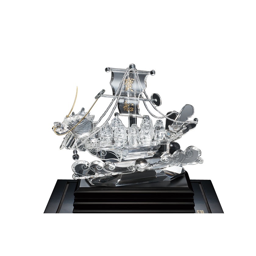 宝船  アンティーク   置物   水晶 水晶 龍頭寶船【ポイント5％還元中】 : アートの友社 水晶 龍頭