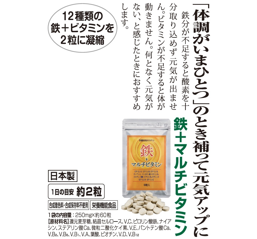 鉄＋マルチビタミン 1袋 : - くみあいショッピング