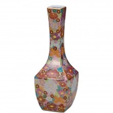 九谷焼き 金箔楓花鳥花瓶 山田登陽志【ポイント5％還元中】 : アート