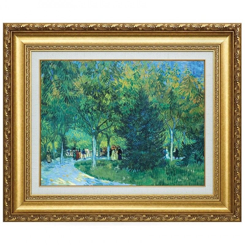 ゴッホ 『公園の小道』 額装 立体複製名画 西洋絵画 レプリカ