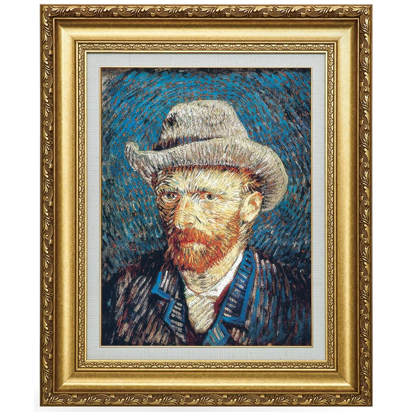 ゴッホ 『自画像』 額装 立体複製名画 西洋絵画 レプリカ インテリア
