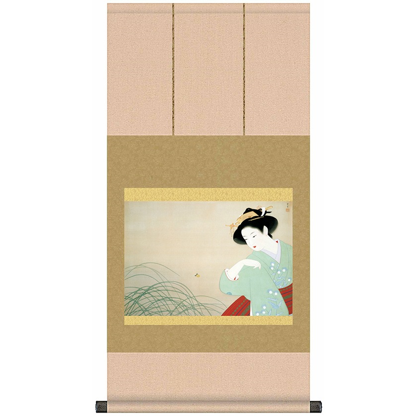 上村松園 作品 「新蛍」 掛軸 壁掛け インテリア : アートの友社 上村