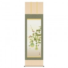渓月　四季花　掛け軸 森山観月 四季花鳥 冬 鴛鴦 掛軸 掛け軸【ポイント5％還元中