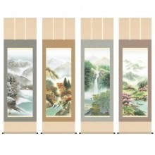 田口紅洋 四季山水 掛軸4点セット|複製 掛軸 横山大観・伊藤若冲など日本画をご紹介|アートの友社