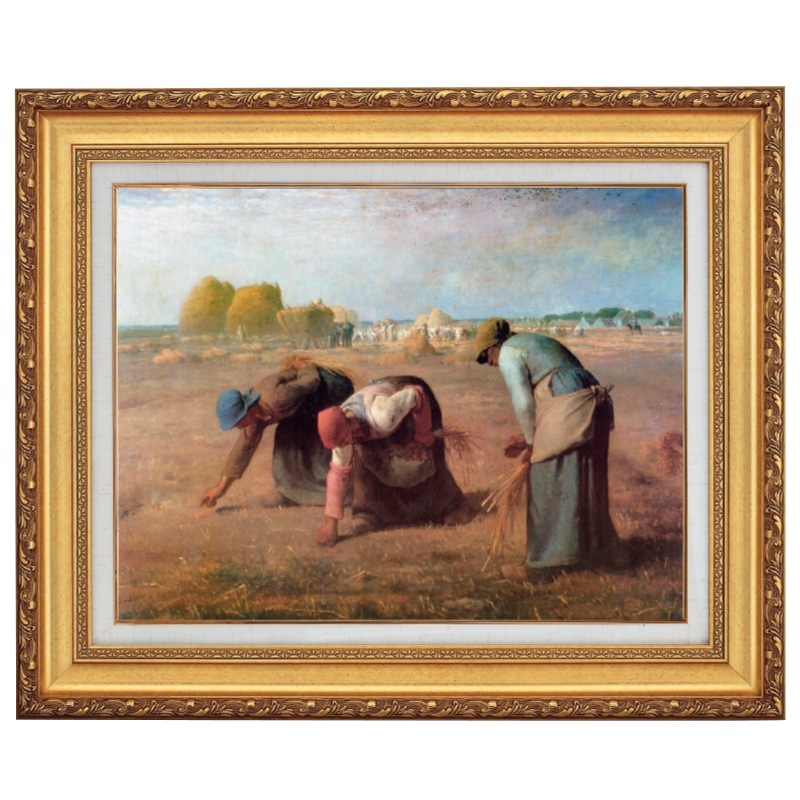 ミレー 『落穂拾い』 10号 額装 立体複製名画 西洋絵画 レプリカ