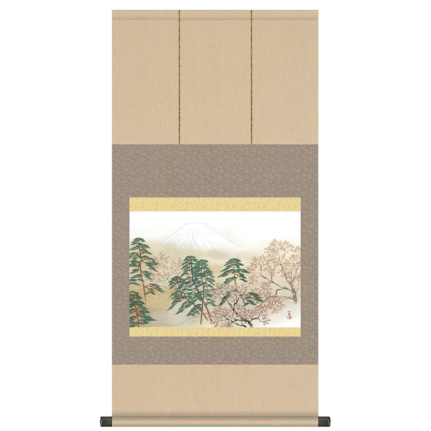 横山大観 霊峰四趣・春 高精細複製画 掛軸 : ホーリ通信 アート