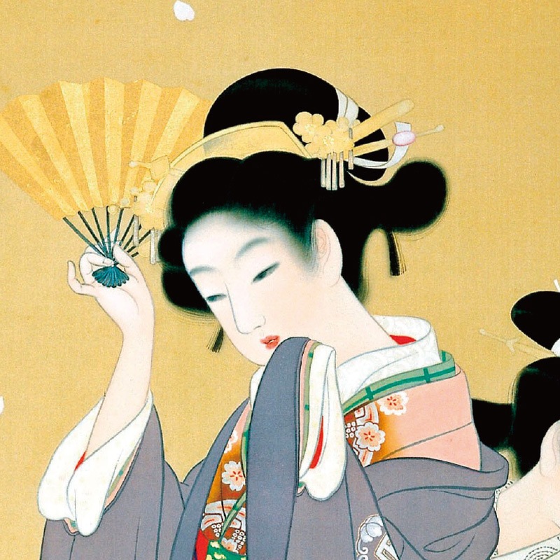 上村松園 作品 「桜可里図」 高級掛軸 インテリア : アートの友社 上村