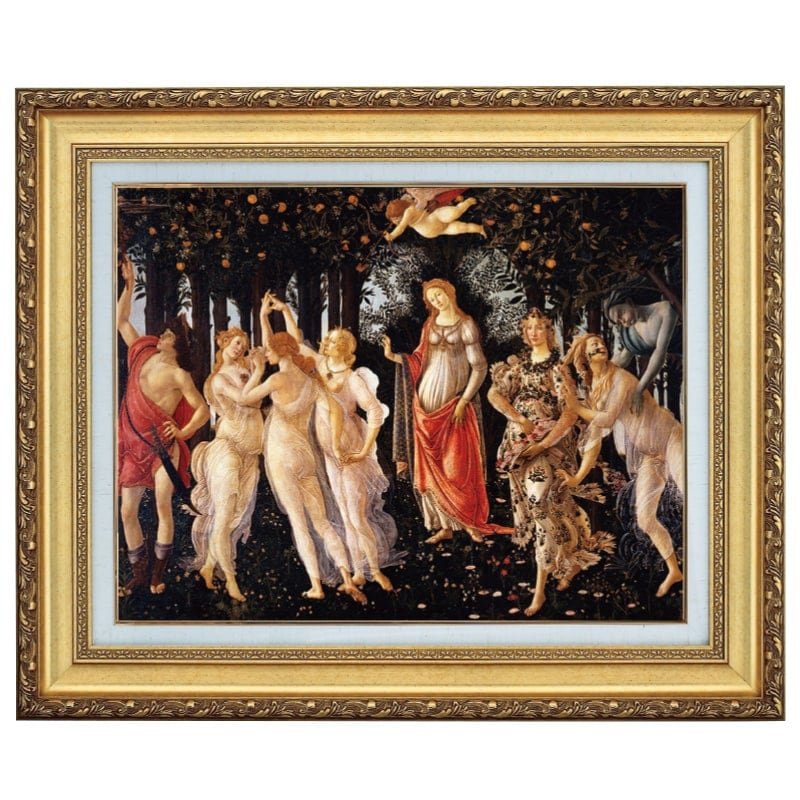 ボッティチェリ 『プリマヴェーラ』 10号 額装 立体複製名画 西洋絵画