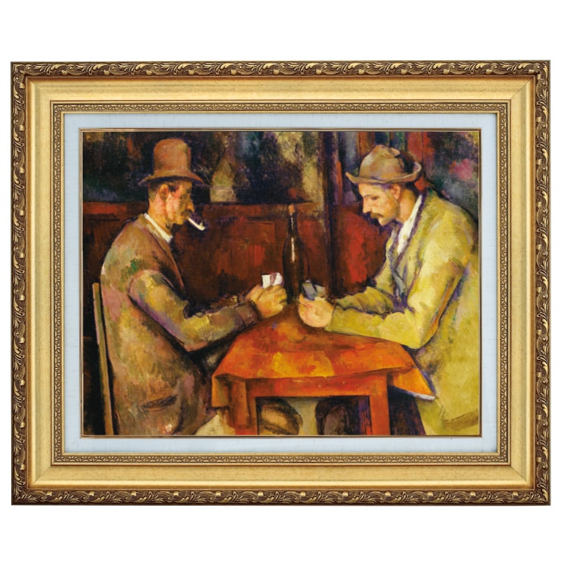 セザンヌ 『カード遊びをする人々』 6号 額装 立体複製名画 西洋絵画