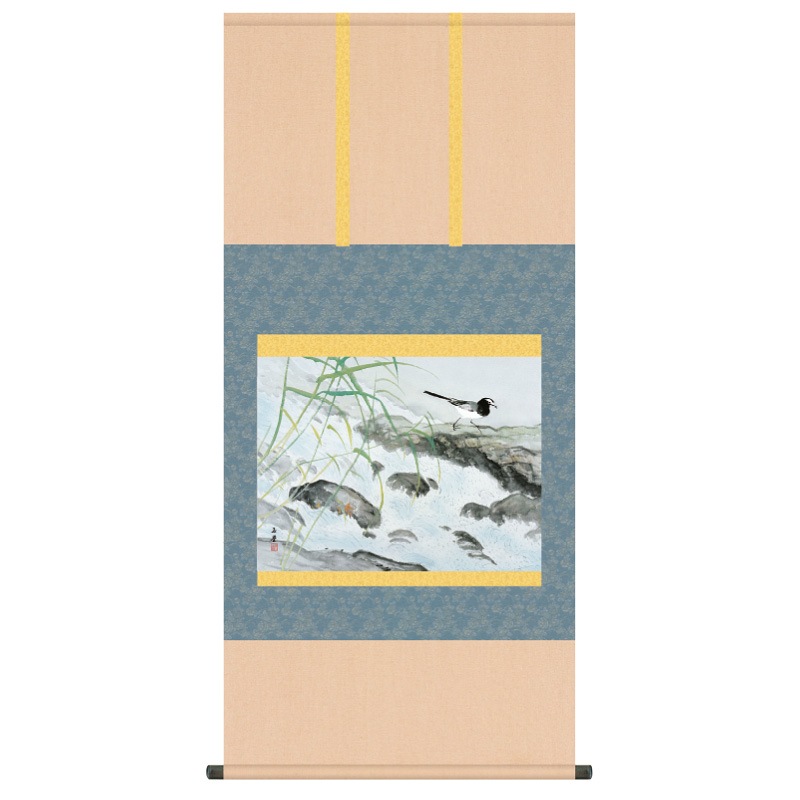 掛け軸 川合玉堂 『 清湍釣魚 』 名品 複製 希少 軸装 茶道具 掛軸 新品 掛け軸 川合玉堂 『 清湍釣魚 』 名品 複製 希少 軸装 茶道具