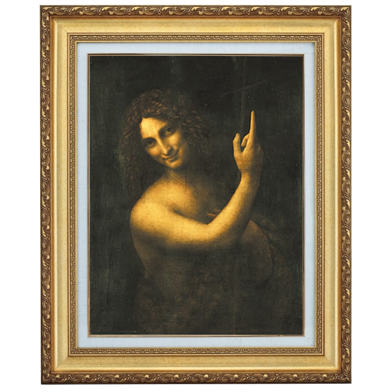 ダ・ヴィンチ 洗礼者ヨハネ 10号 立体複製名画 美術品 レプリカ
