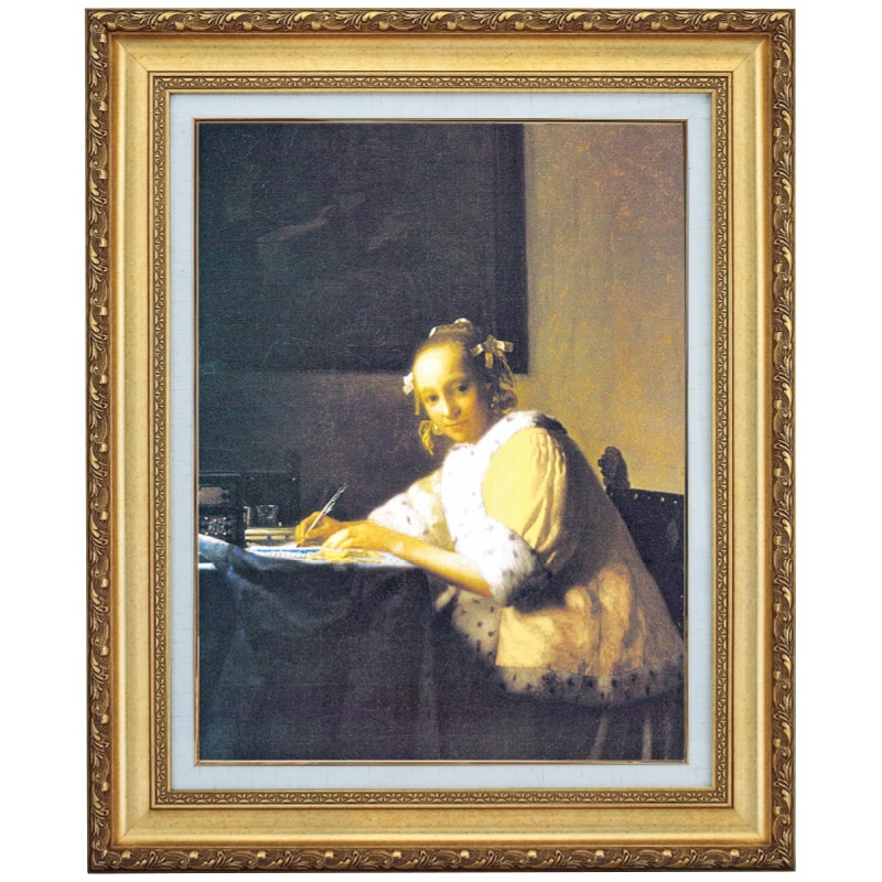 フェルメール 『手紙を書く女』 6号 額装 立体複製名画 西洋絵画