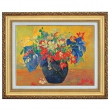 ゴーギャン（ゴーガン） 「花瓶の花」 4号 立体複製名画 【5％ポイント
