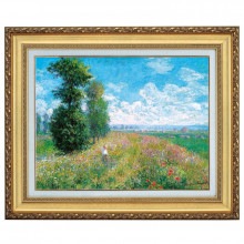 クロード・モネ 「ポプラと草原の散歩道」 6号 立体複製名画【ポイント５％還元中】|複製名画　ゴッホ、モネなど海外画家をご紹介|アートの友社
