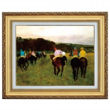 エドガー・ドガ 『ロンシャン競馬場の競走馬』 6号 額装 立体複製名画