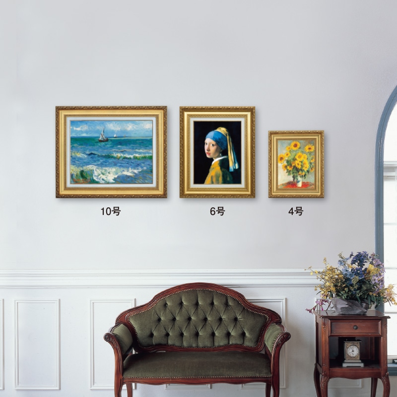 立体複製名画 エドガー・ドガ「ロンシャン競馬場の競走馬」10号