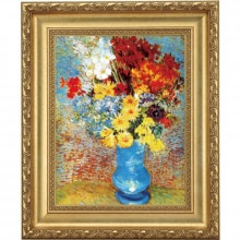 立体複製名画 ゴッホ「青い花瓶の花」 4号【ポイント５％還元中】|複製名画　ゴッホ、モネなど海外画家をご紹介|アートの友社