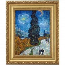 立体複製名画 ゴッホ「糸杉と星の見える道」 4号【ポイント５％還元中】|複製名画　ゴッホ、モネなど海外画家をご紹介|アートの友社